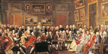 Reading voltaire s tragedy l orphelin de la chine at madame geoffrin s salon painted in 1812 by gabriel lemonnier 1743 1824 oil on canvas 129 5 x196 162278848 58e6e3323df78c516266d3a6