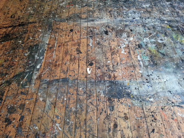 Pollock-Krasner_House_studio_floor