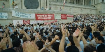Unsanctioned meeting in lenin Square, Baku