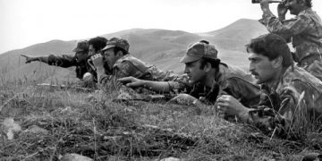 Разведчики в Геранбойском районе. 1991 oleq