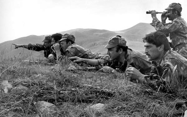 Разведчики в Геранбойском районе. 1991 oleq