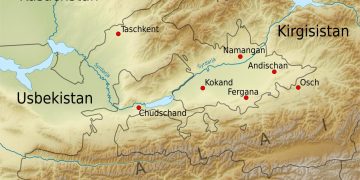 Fergana Valley map de